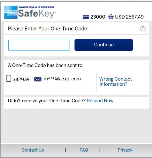 SafeKey Secure Online Shopping American Express